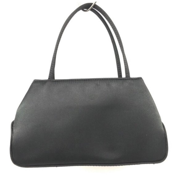 Mini Satin Evening Bags Lot of 2 Black Liz Claiborne Wine Rhinestone Buckles - Picture 9 of 15